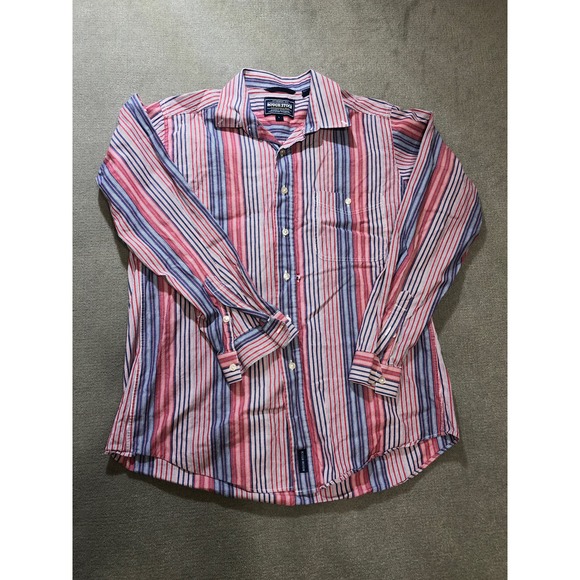 Panhandle Slim Other - Panhandle Slim Mens Shirt Large Roughstock Striped Long Sleeve Western